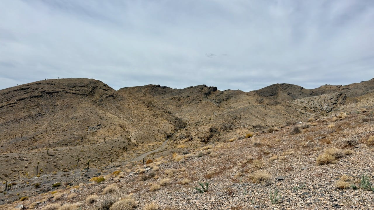Looking southwest into the Cuprite Hills
