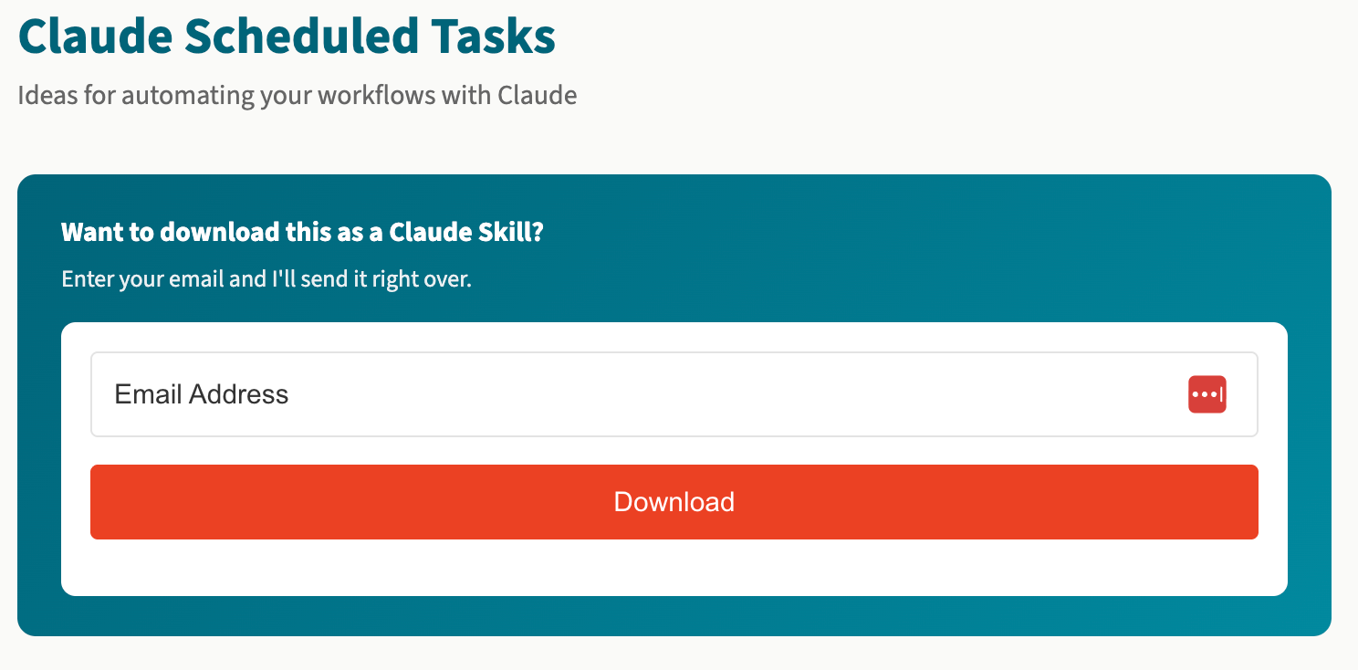 screenshot of a Kit embed on my web page