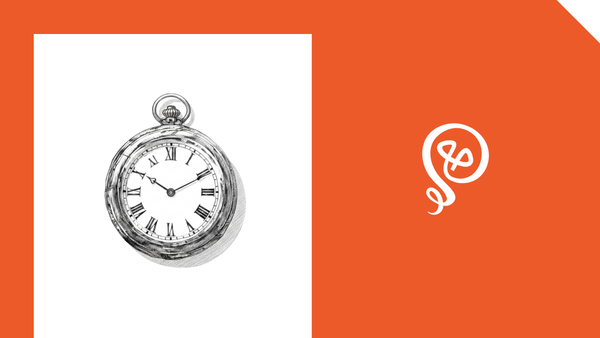 Line drawing of a pocket watch with the Building Solo logo