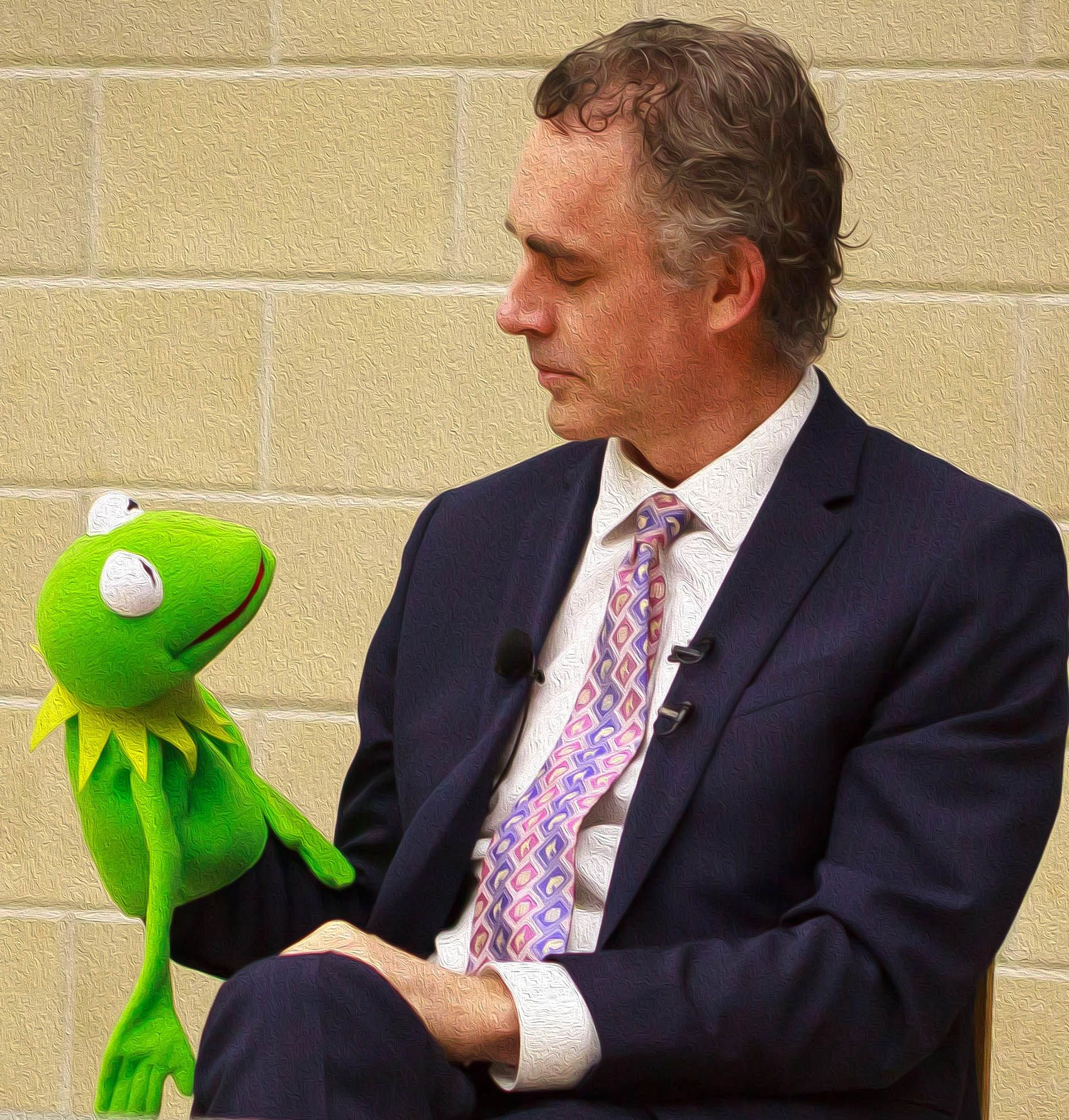 Jordan Peterson fists unwilling frog.