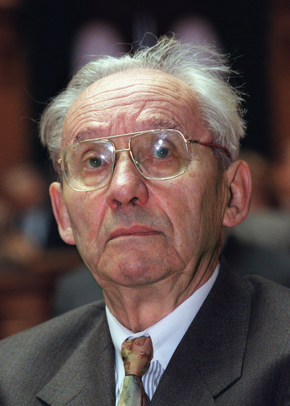 Color portrait of philosopher Paul Ricouer.