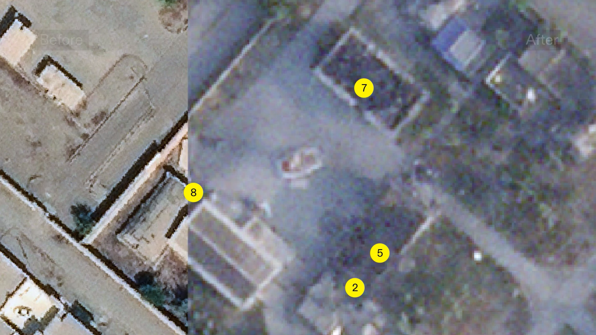 A still from a video produced by Forensic Architecture (https://forensic-architecture.org/investigation/airstrikes-on-minab). 