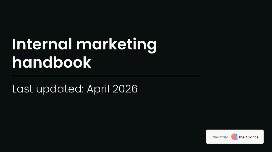 Internal marketing handbook template