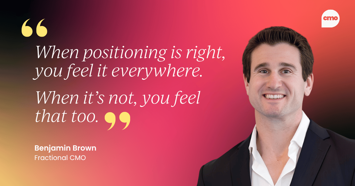 "When positioning is right, you feel it everywhere. When it’s not, you feel that too." –&nbsp;Benjamin Brown