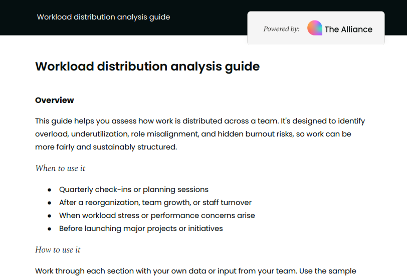 Workload distribution analysis guide