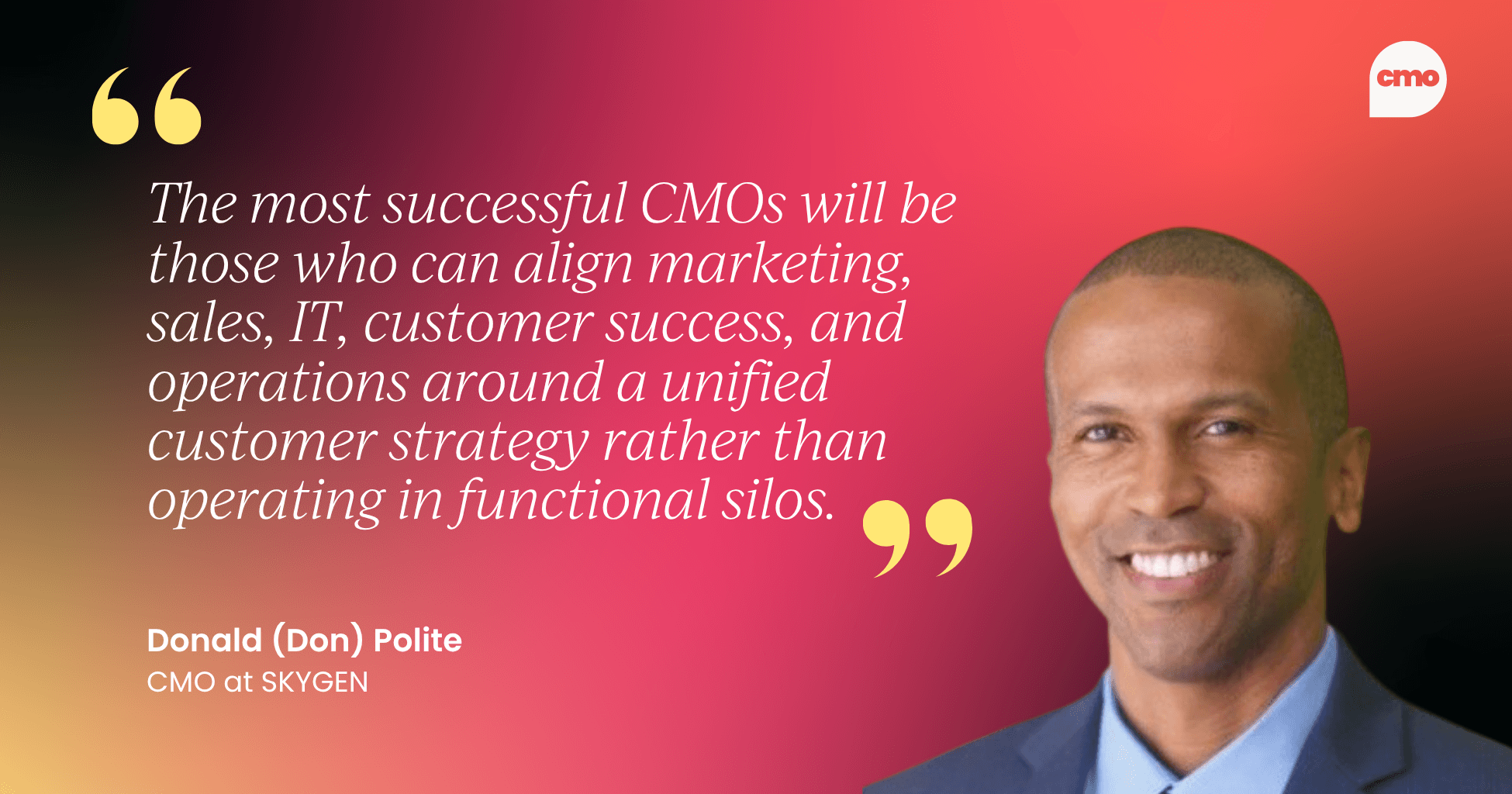 Don's quote on successful CMOs in 2027