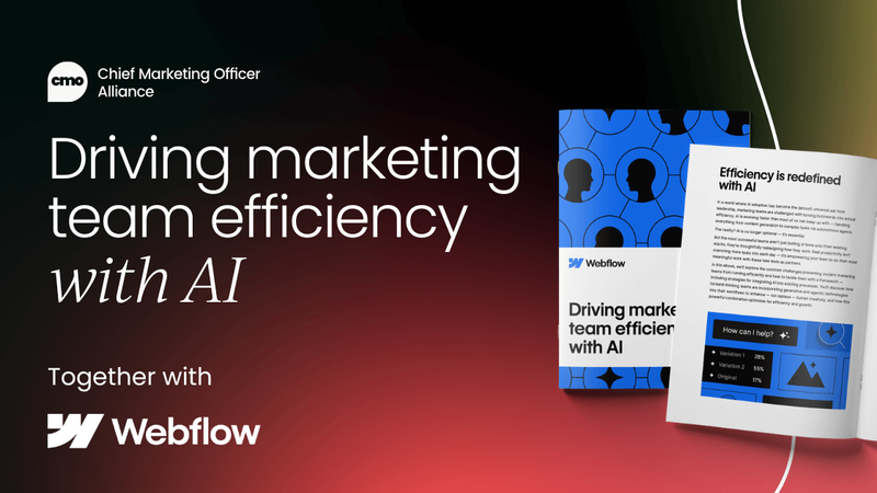 Driving marketing team efficiency   with AI eBook