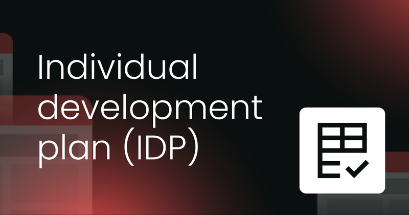 Individual development plan (IDP)  template