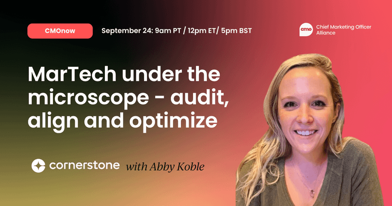 MarTech under the microscope - audit, align and optimize