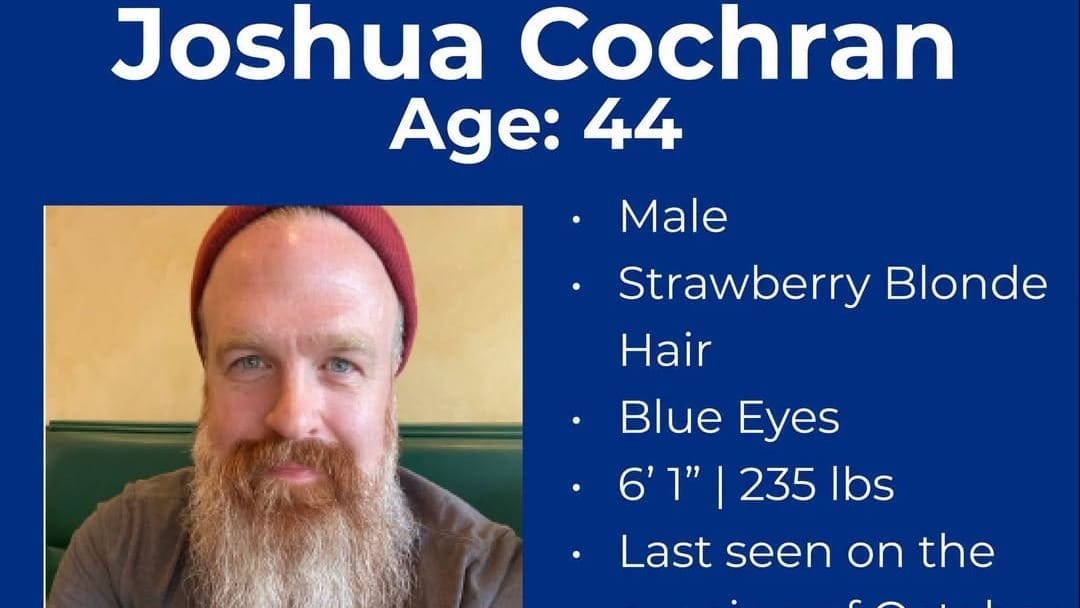 Alexandria police searching for Joshua Cochran, 44, missing since Saturday