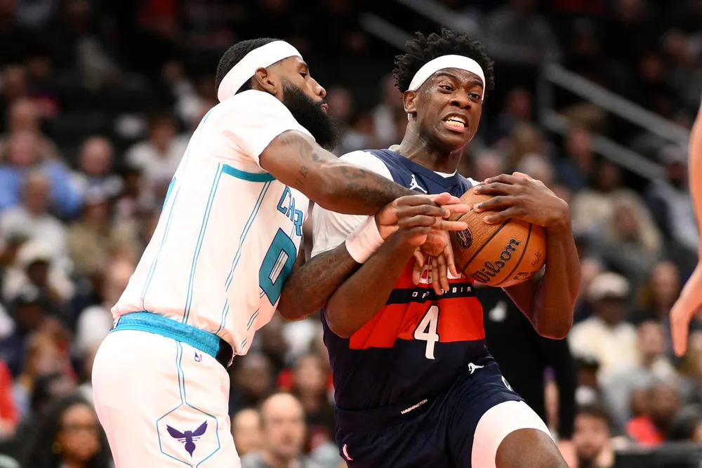 AJ Dybantsa sharp in his home debut as the Wizards smother Charlotte 95-79
