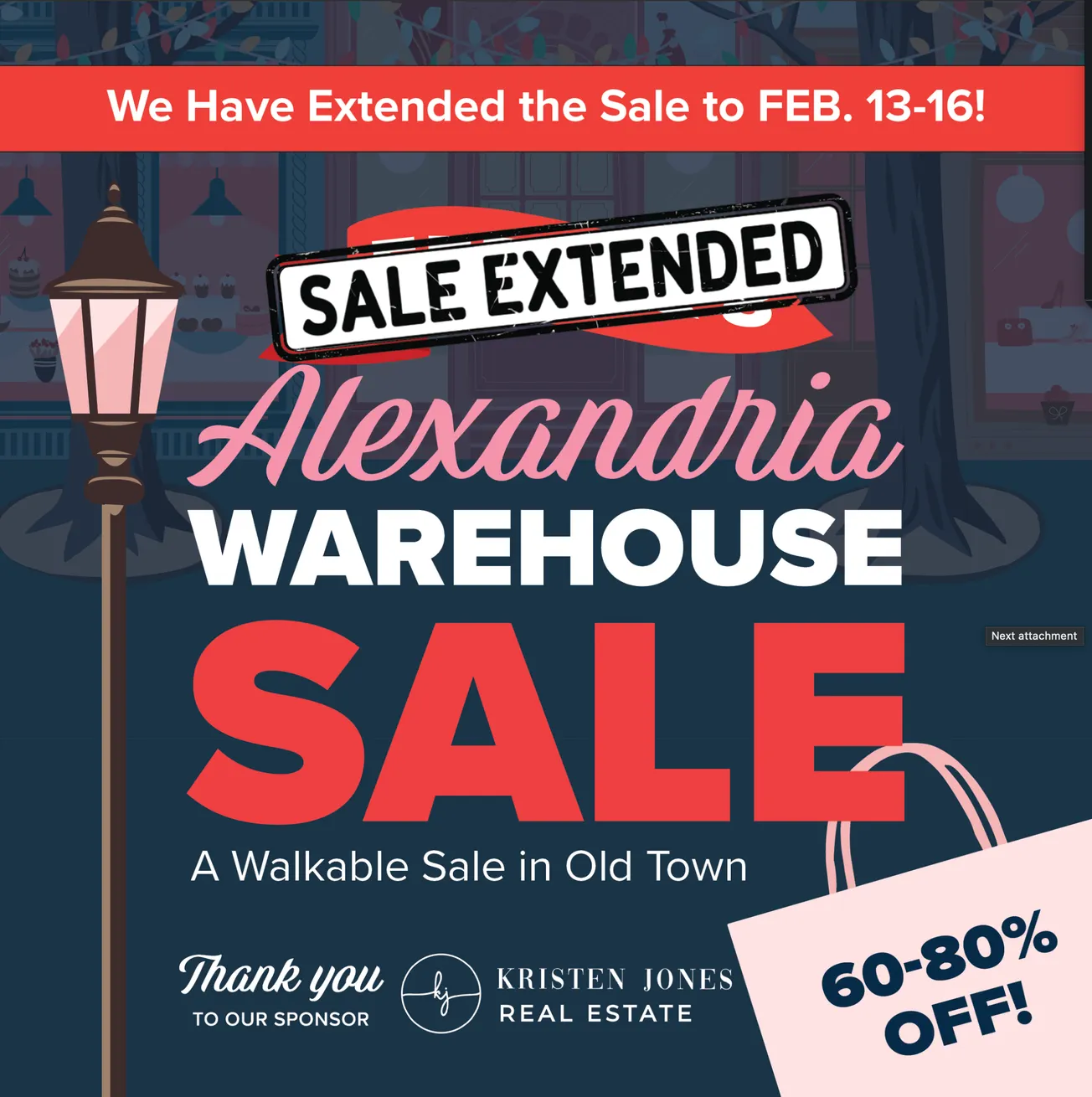 Alexandria Warehouse Sale extended to Presidents' Day Weekend after cold snap