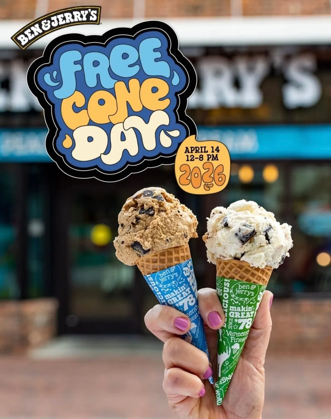 Ben & Jerry's Free Cone Day returns to Old Town on April 14