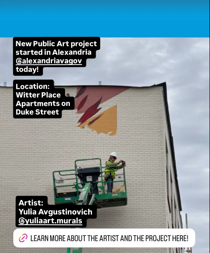 Artist begins mural at Alexandria's Witter Place Apartments