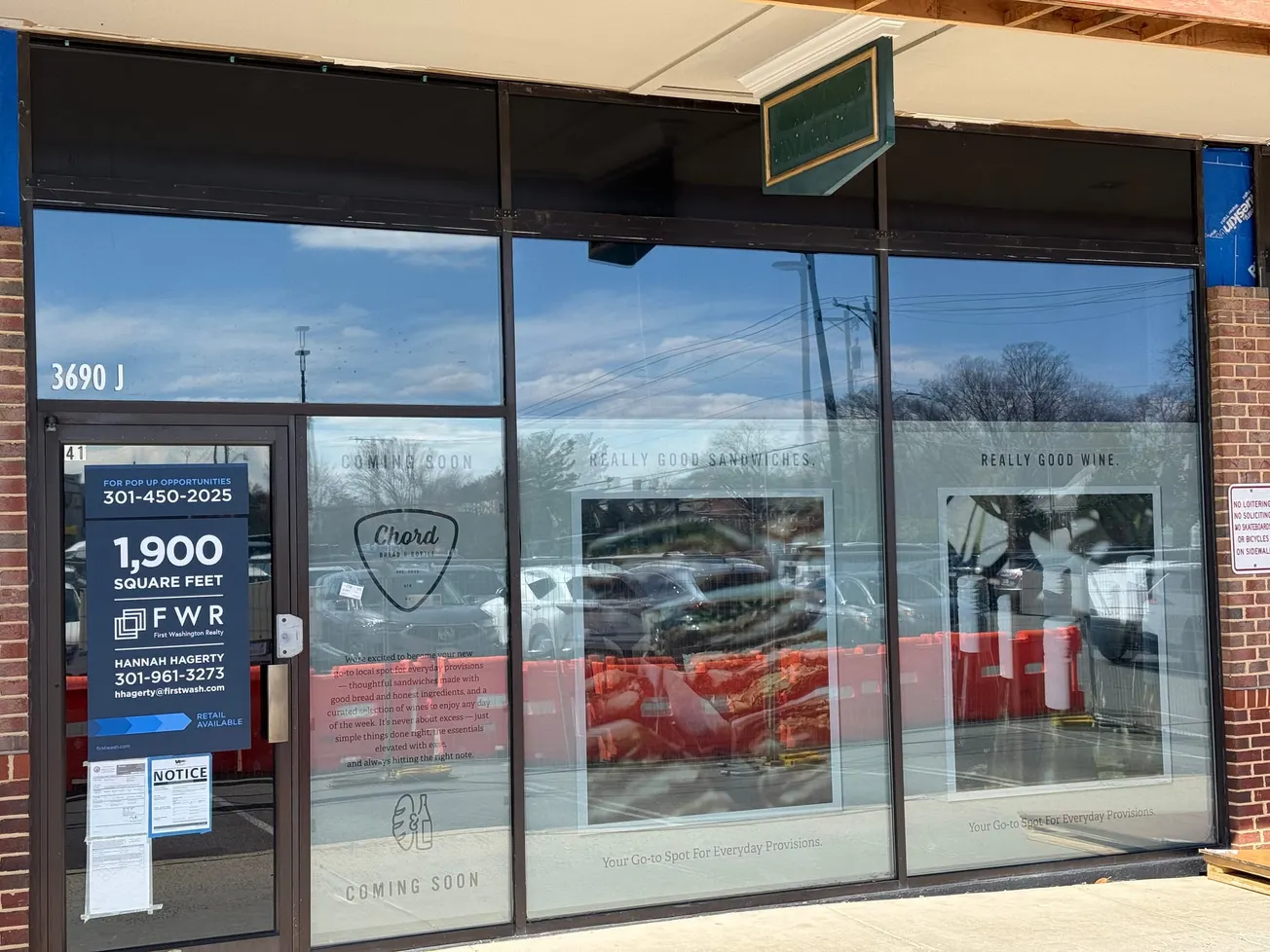 Former UnWined space in Bradlee Shopping Center to become Chord Bread & Bottle