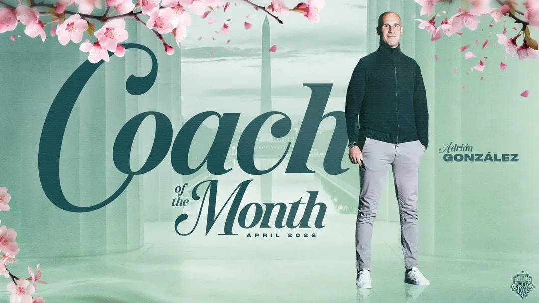 Spirit's Adrián González named NWSL Coach of the Month for April