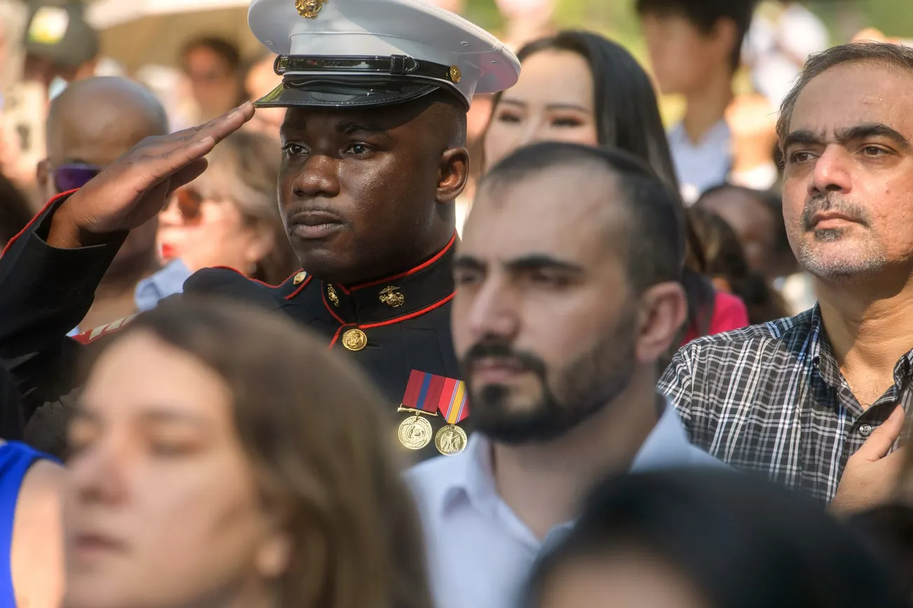 150 people from 50 countries become US citizens at Mount Vernon on America's 250th birthday