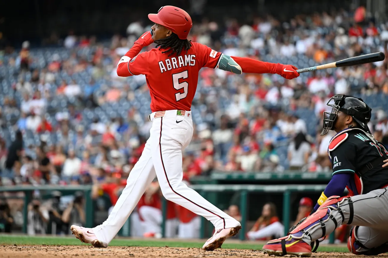 Abrams and Wood each hit 2 homers as Nationals outslug Diamondbacks in 10-7 victory