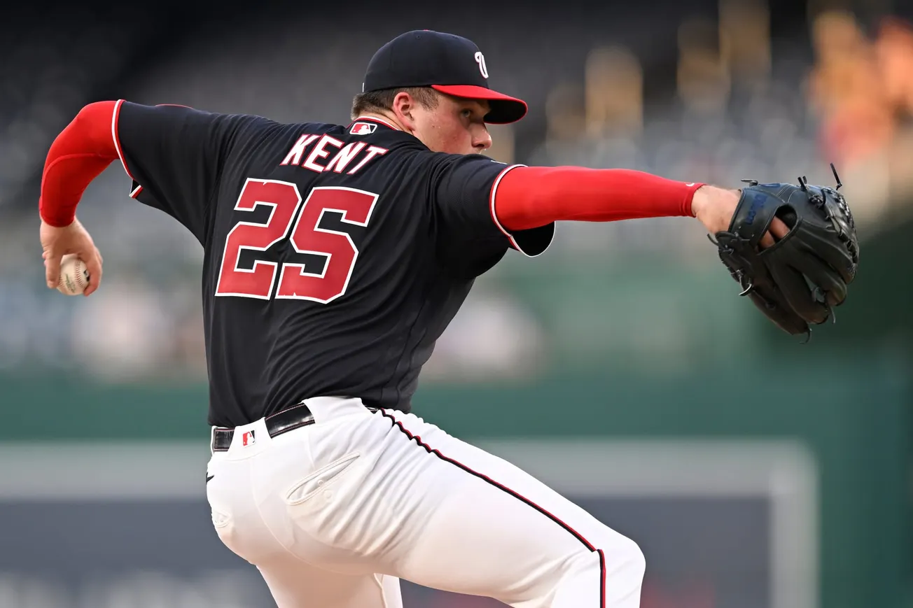 Jackson Kent earns his 1st major league win as the Nationals beat the Marlins 9-2