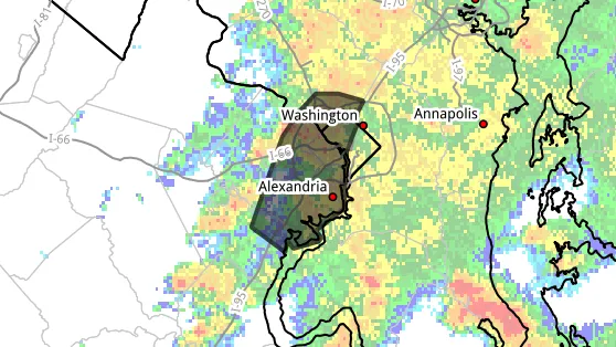 Flash flood warning in effect for Alexandria until 7:45 p.m.
