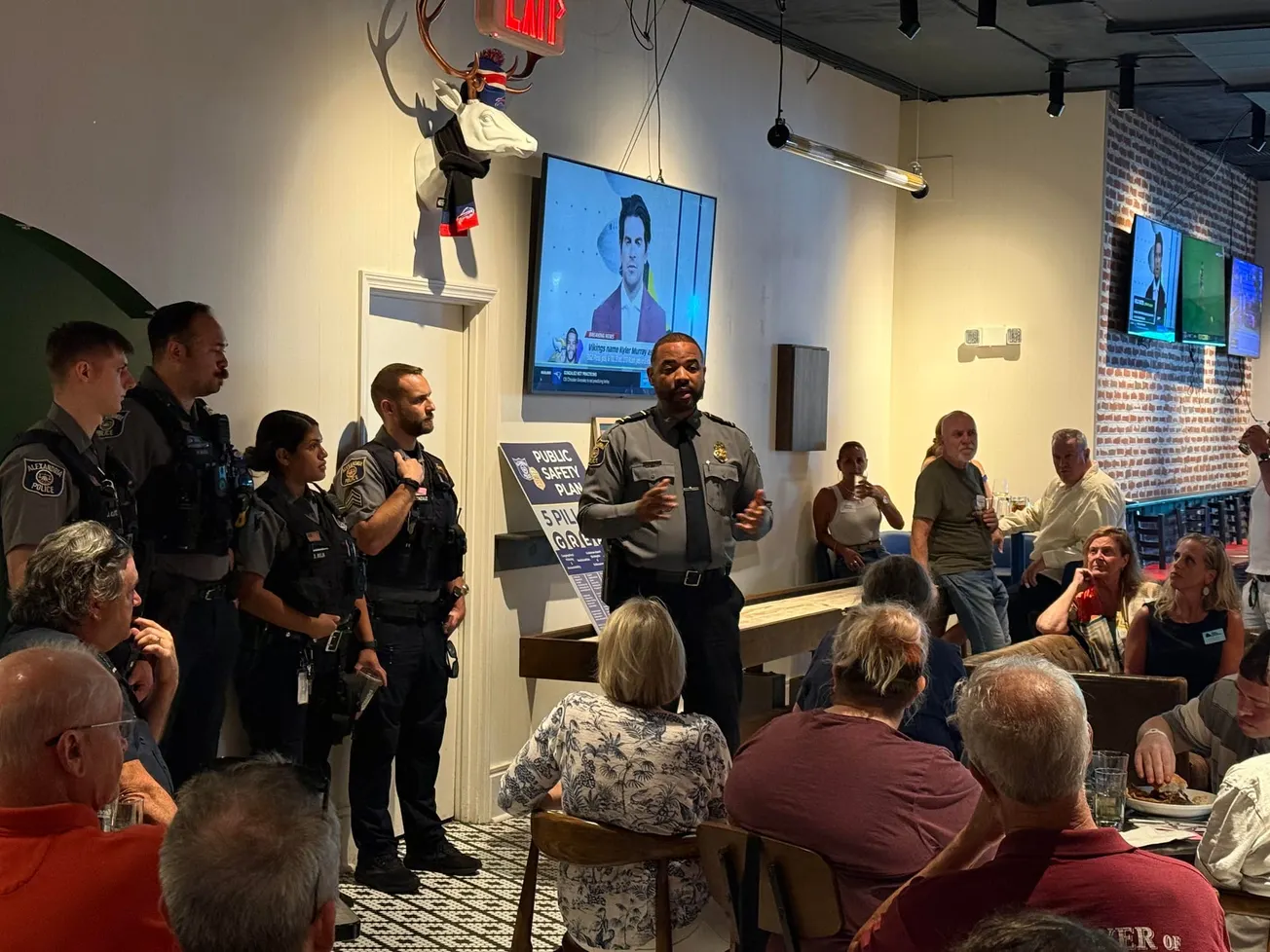 Pizza, five pillars and a conversation with the police chief