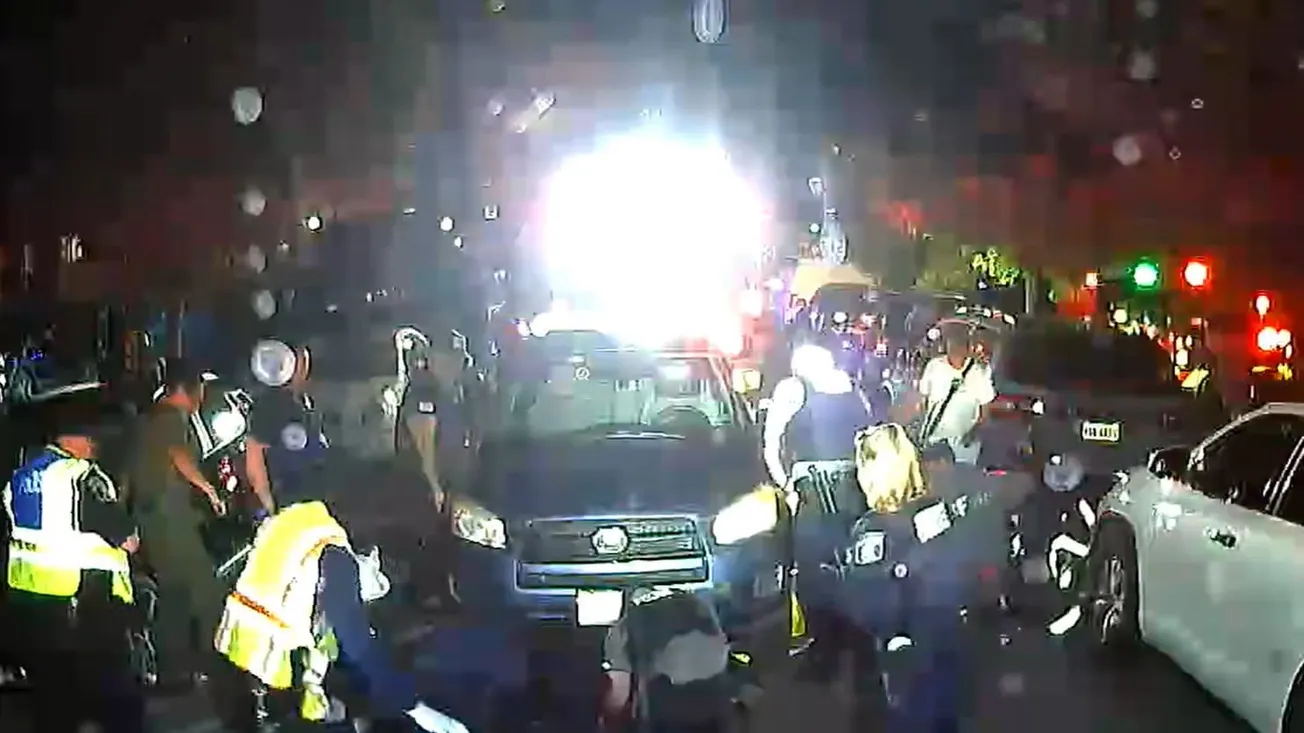 Alexandria firefighters used ladders to free girl pinned under SUV, department says