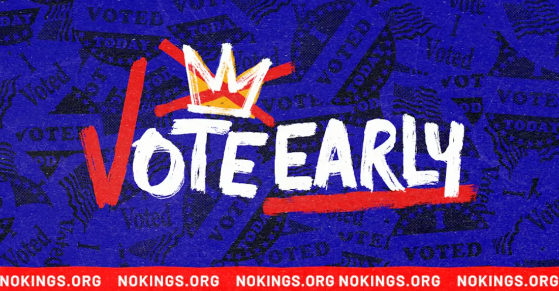 No Kings' rally and 'Party at the Polls' planned outside Beatley Library this weekend