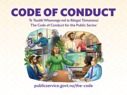 An image of the Public Service Commission's 'Code of Conduct'