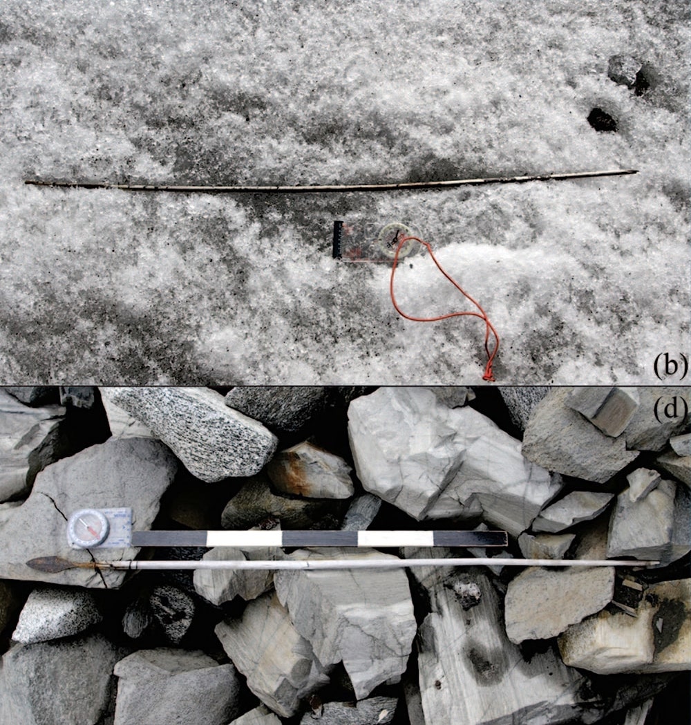 exemple fleches norvege plaques glace