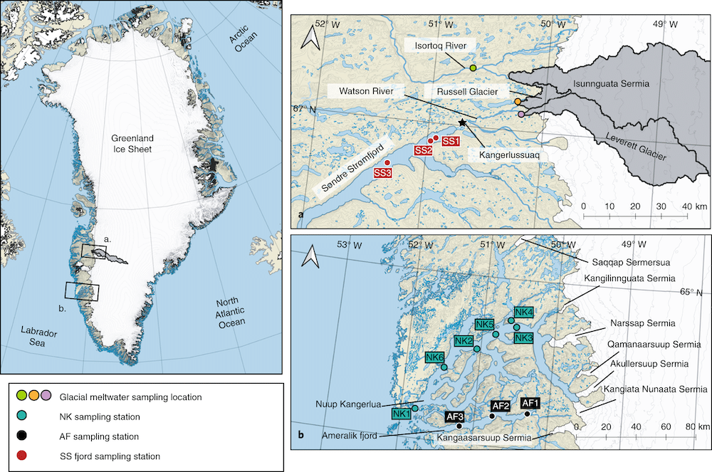 fuite mercure calotte glaciaire groenland carte