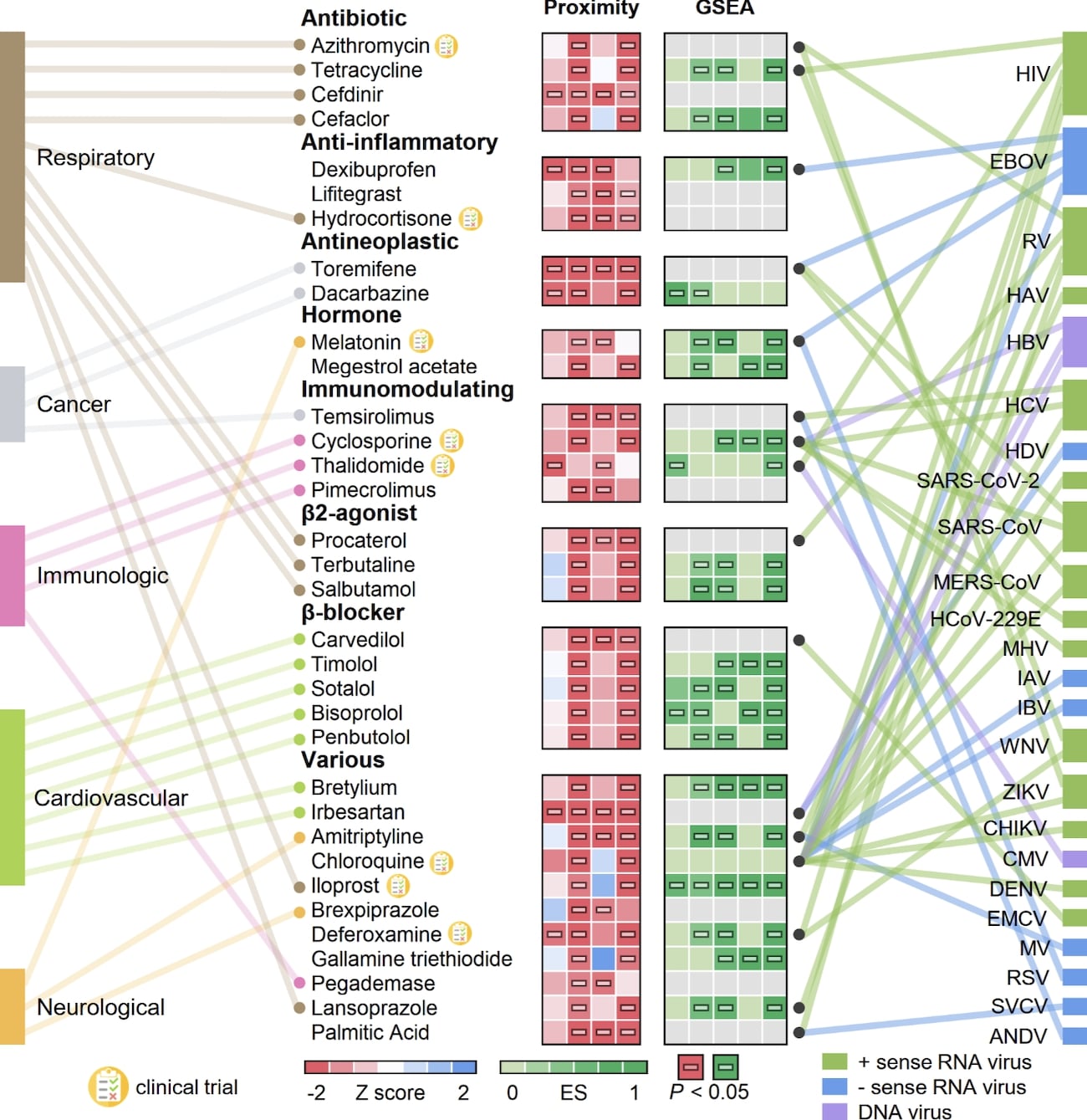 schema liste selection molecules traitement covid-19