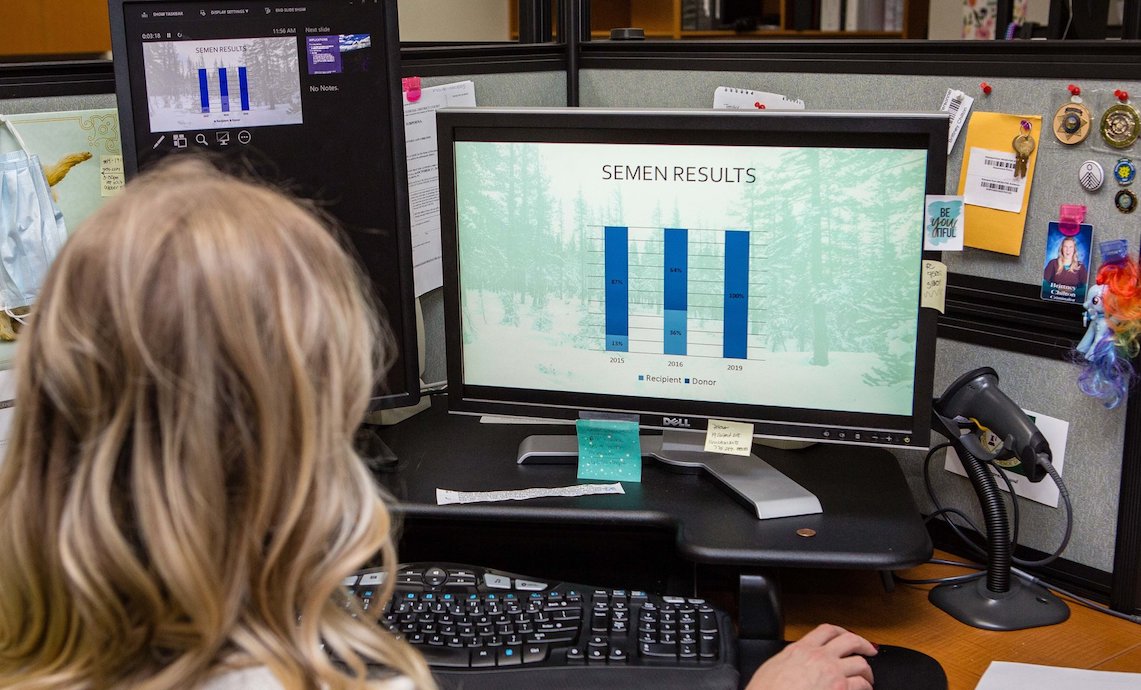 test sperme evolution annees adn donneur