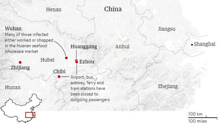 virus chine situation carte