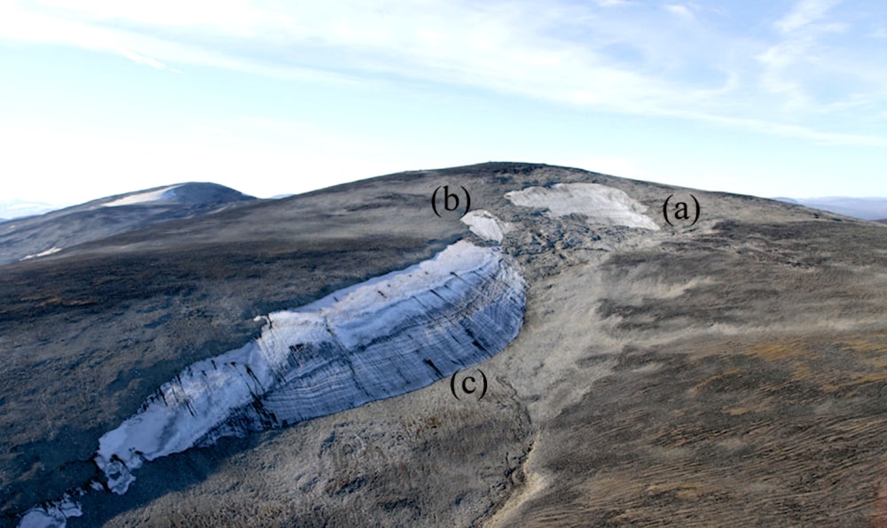 vue aerienne plaques glace langfonne
