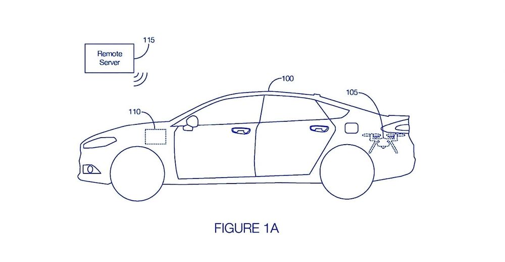 Ford a déposé un brevet d'un drone embarqué qui sortirait du coffre du véhicule en cas d'urgence