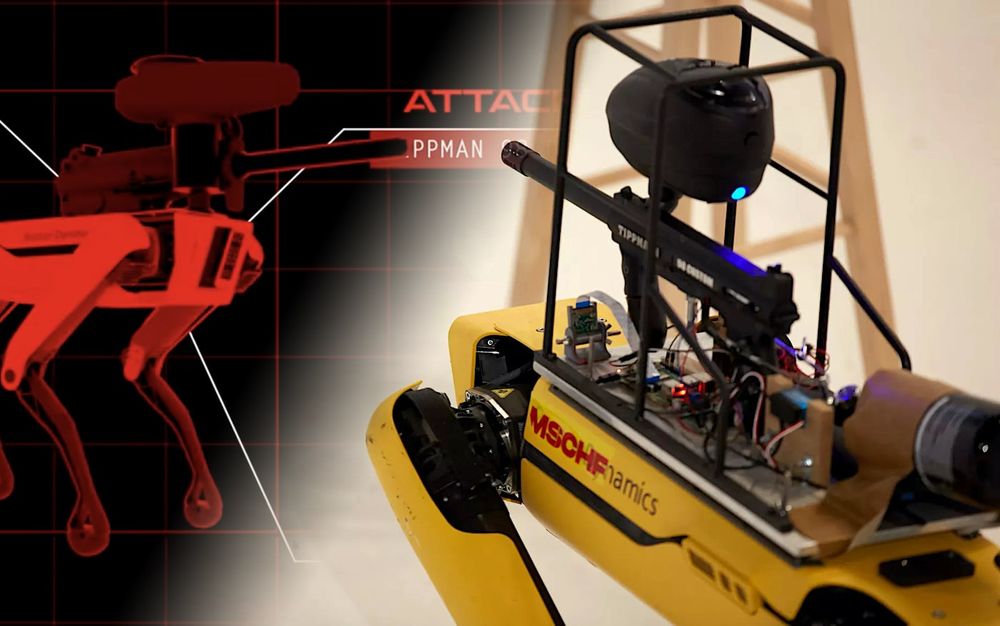 Un site web permettra de contrôler un chien robot de Boston Dynamics muni d'un fusil de paintball