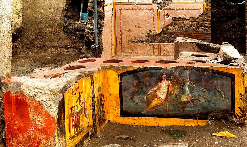 Un « fast-food » exceptionnellement bien conservé découvert à Pompéi