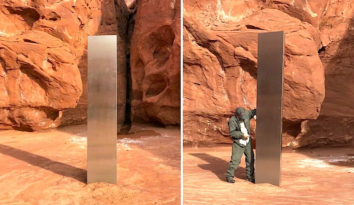 Des biologistes découvrent un mystérieux « monolithe » en métal dans l'Utah