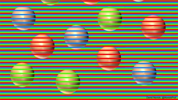 Arrivez-vous à déterminer la vraie couleur de ces sphères ?