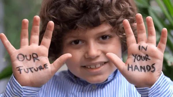 Writing a letter to future children and generations