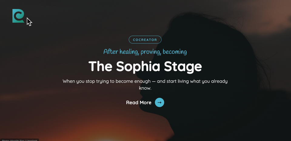 The Sophia Stage | The chapter after healing, proving, and becoming,