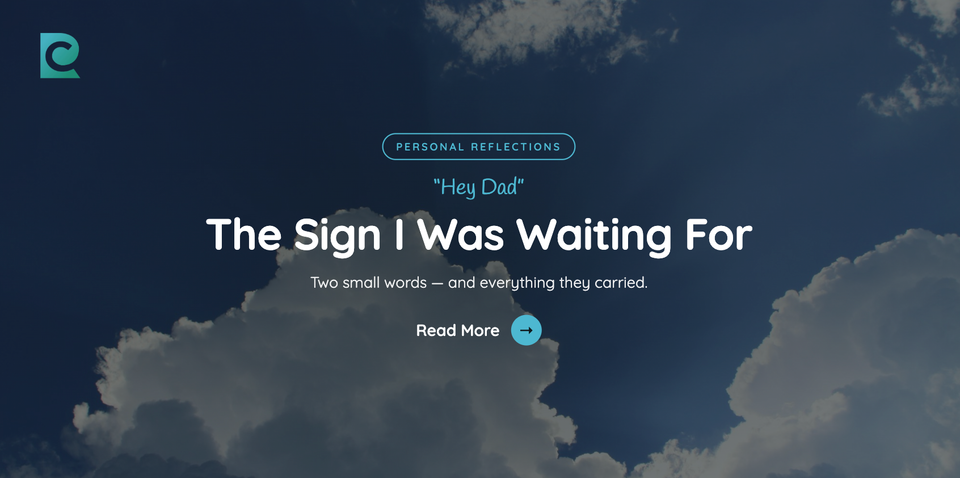 The Sign I Was Waiting For