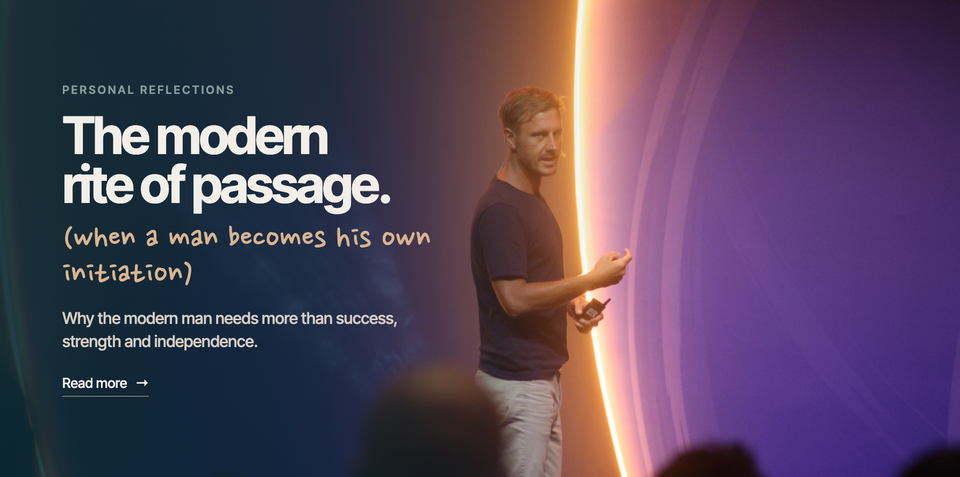 The Modern Rite of Passage: When a Man Becomes His Own Initiation