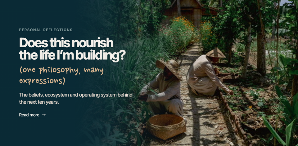 Does This Nourish the Life I'm Building? My Projects & Dharma