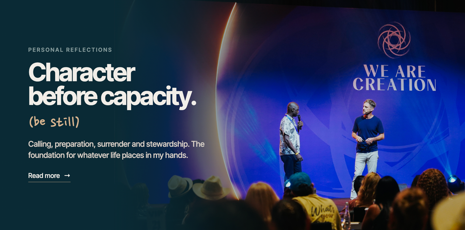 Character Before Capacity