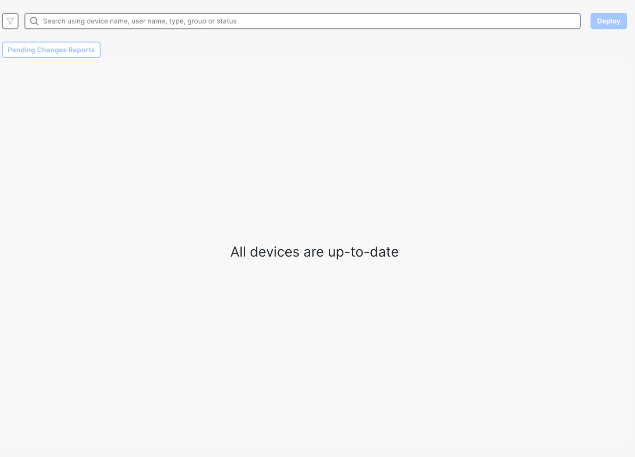 After the correction deploy, Advanced Deploy reports All devices are up-to-date.