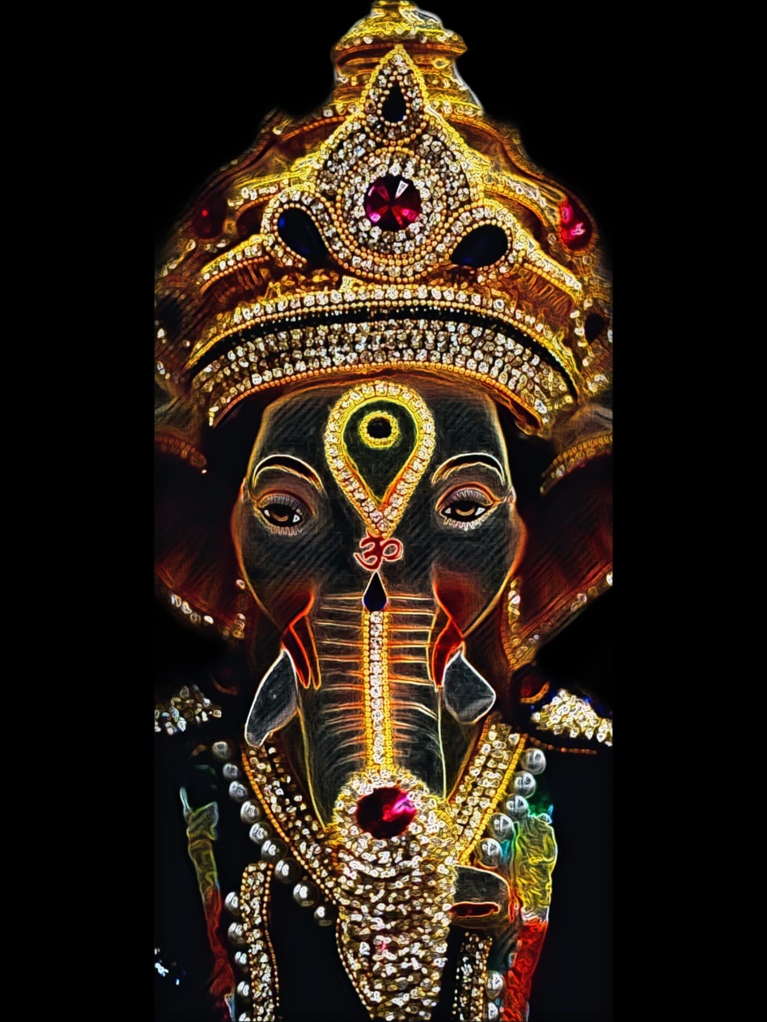 lord ganesh wallpaper black background