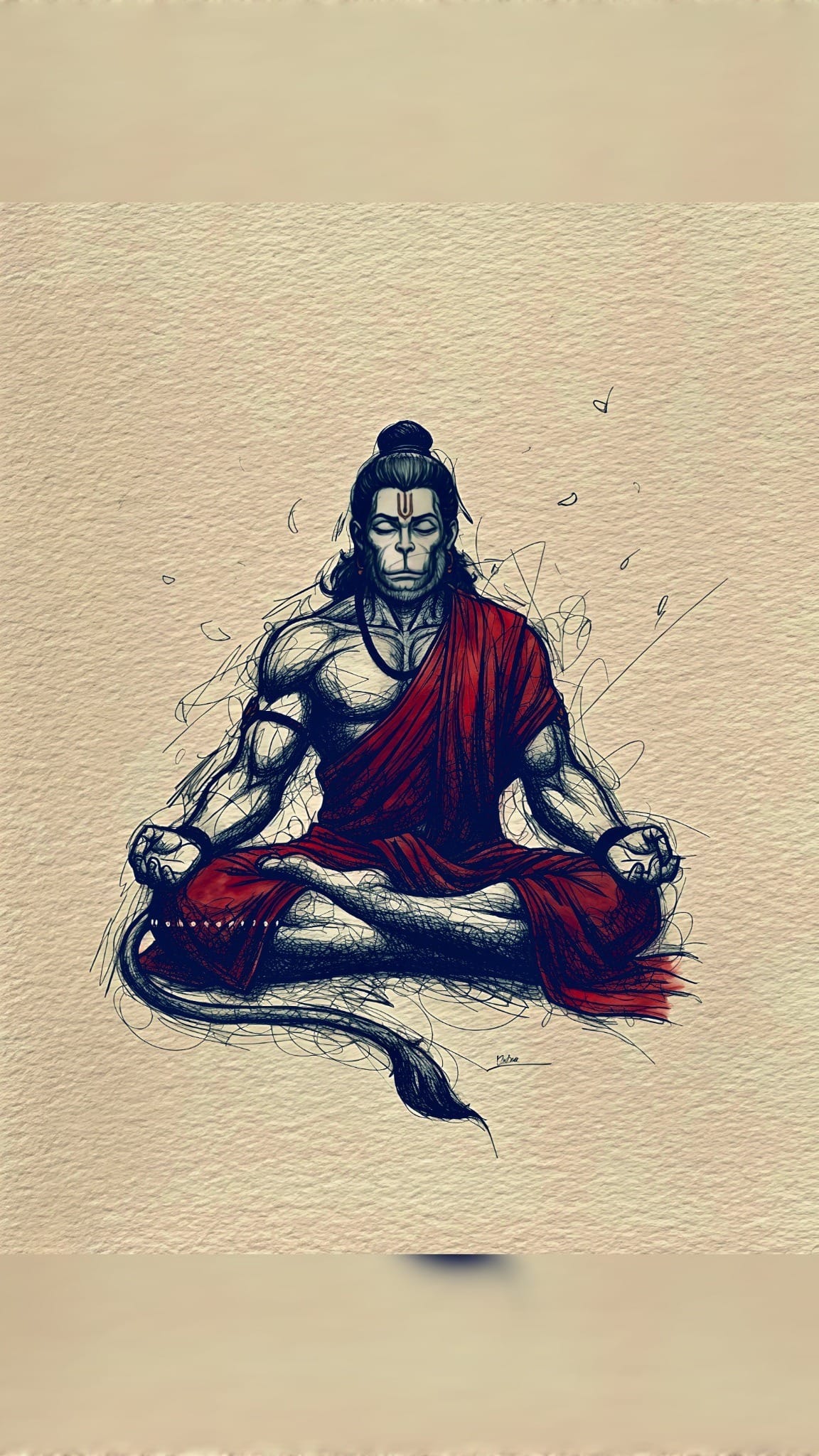 lord hanuman wallpaper minimalistic