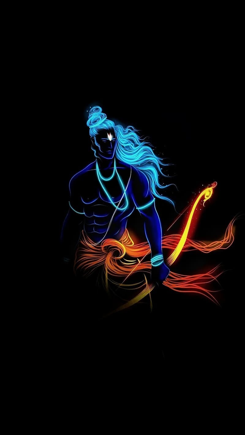 lord ram wallpaper black background
