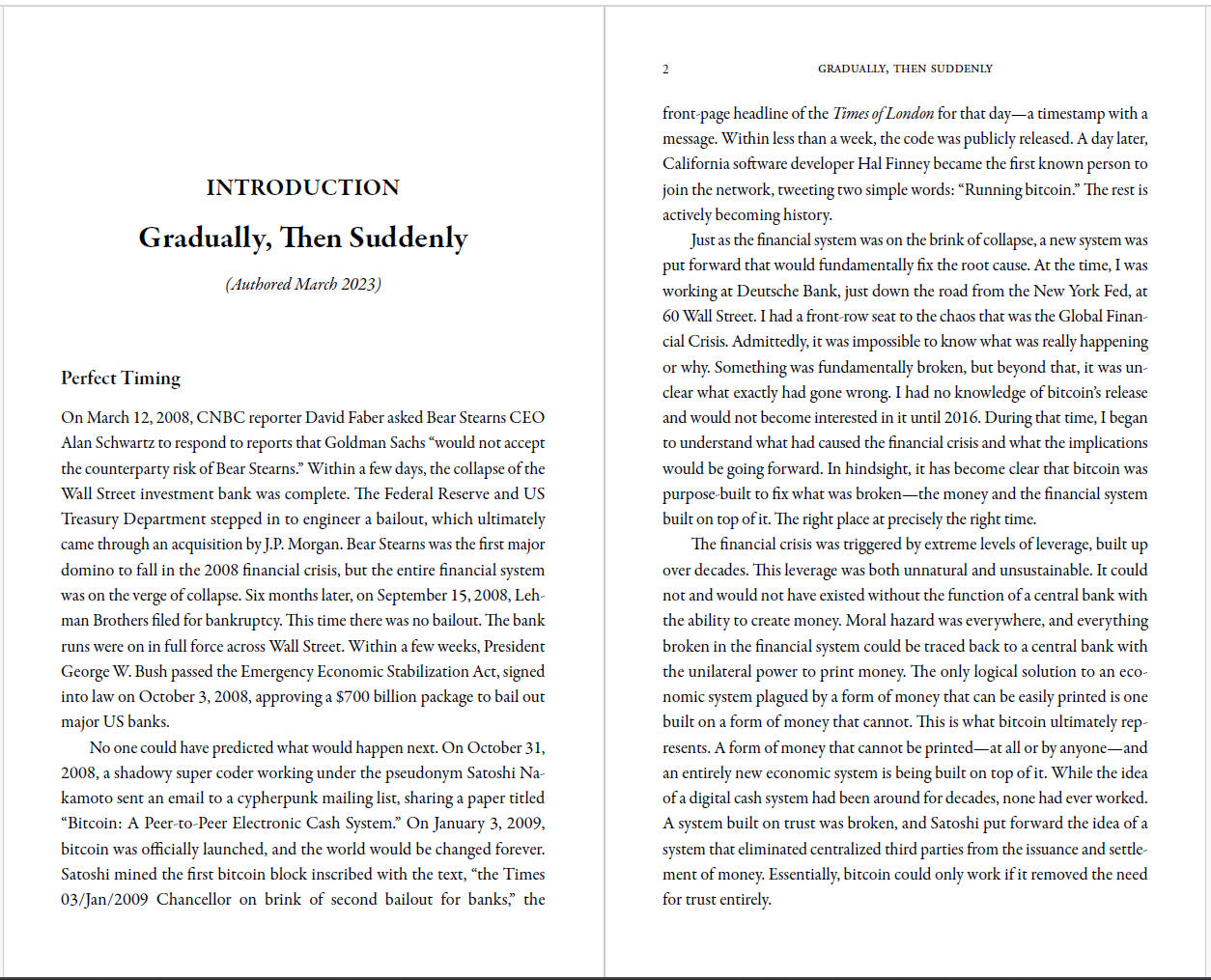 Gradually, Then Suddenly